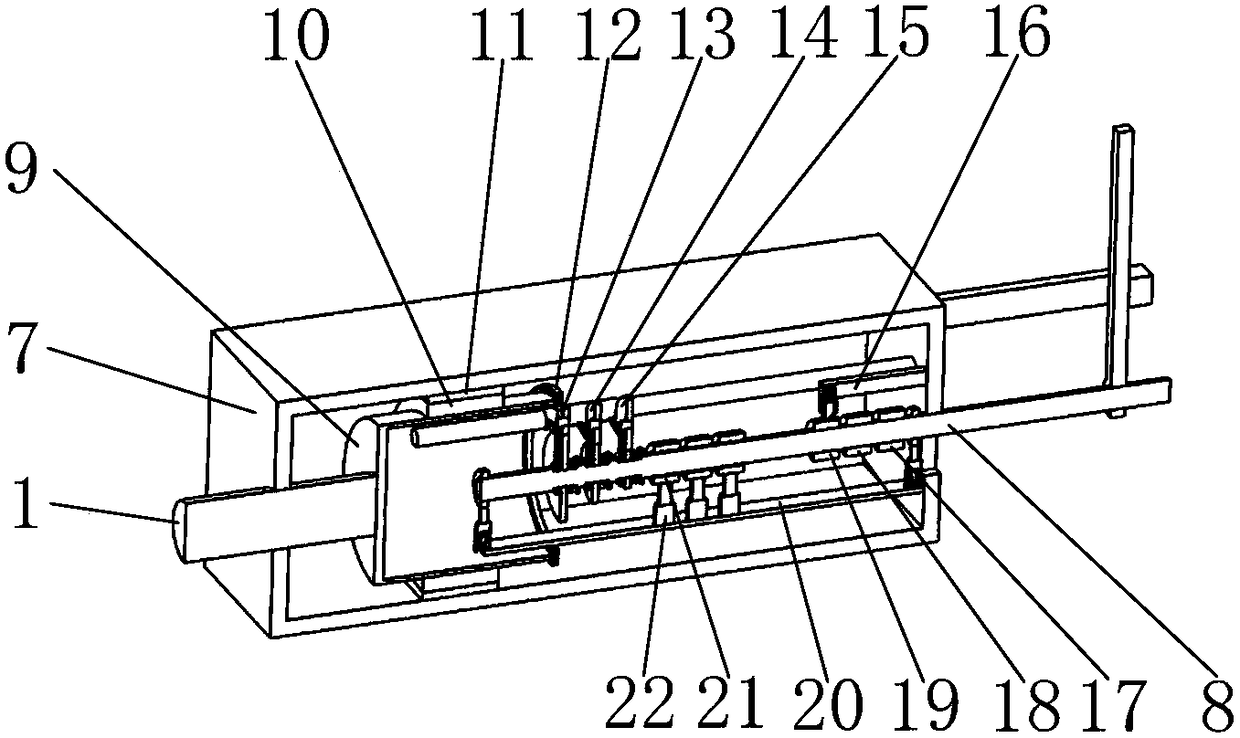 Three-speed gear transmission gearbox with gear striking preventing function