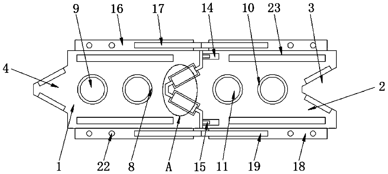 Underground continuous wall of chain prefabricated pile