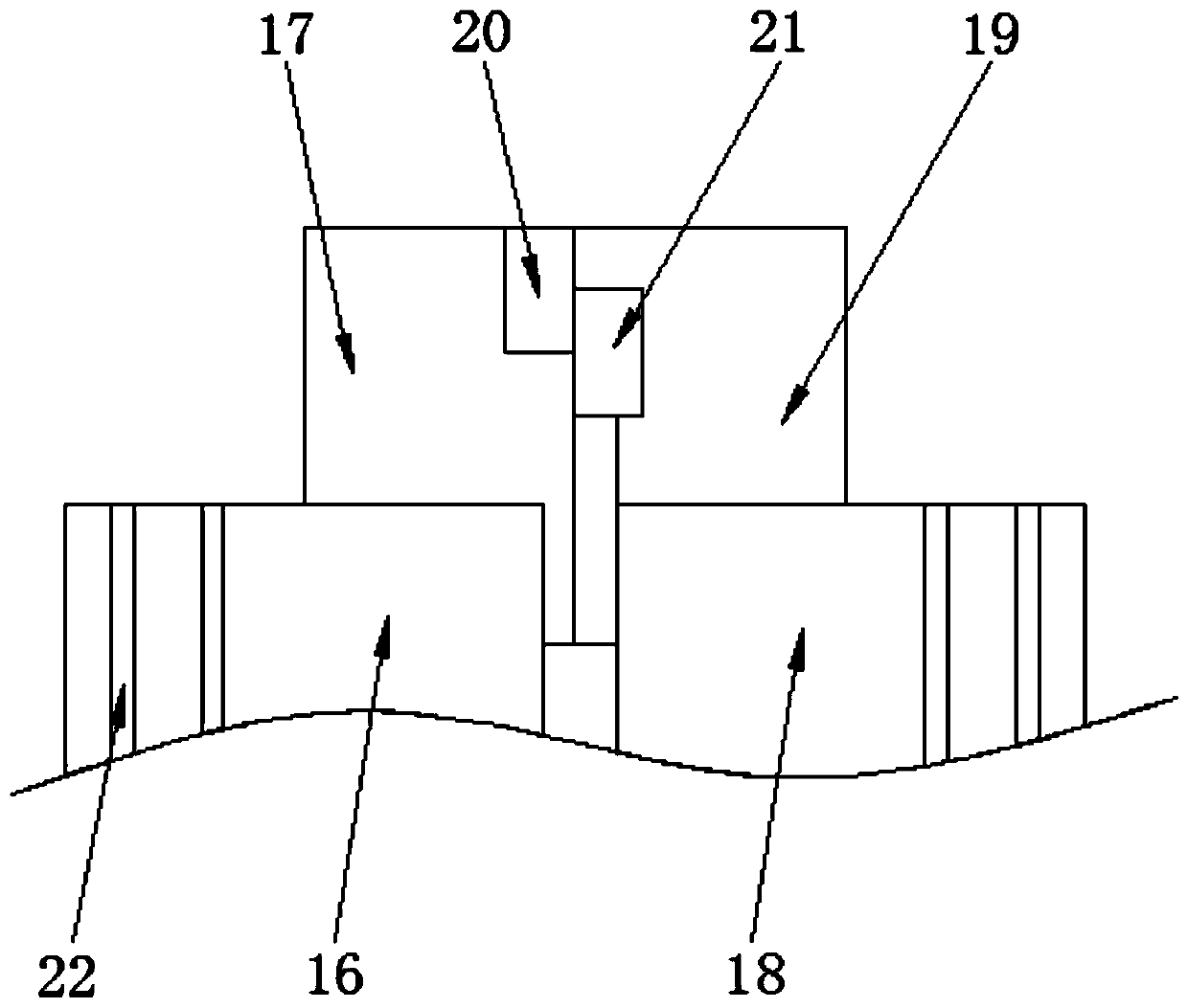 Underground continuous wall of chain prefabricated pile