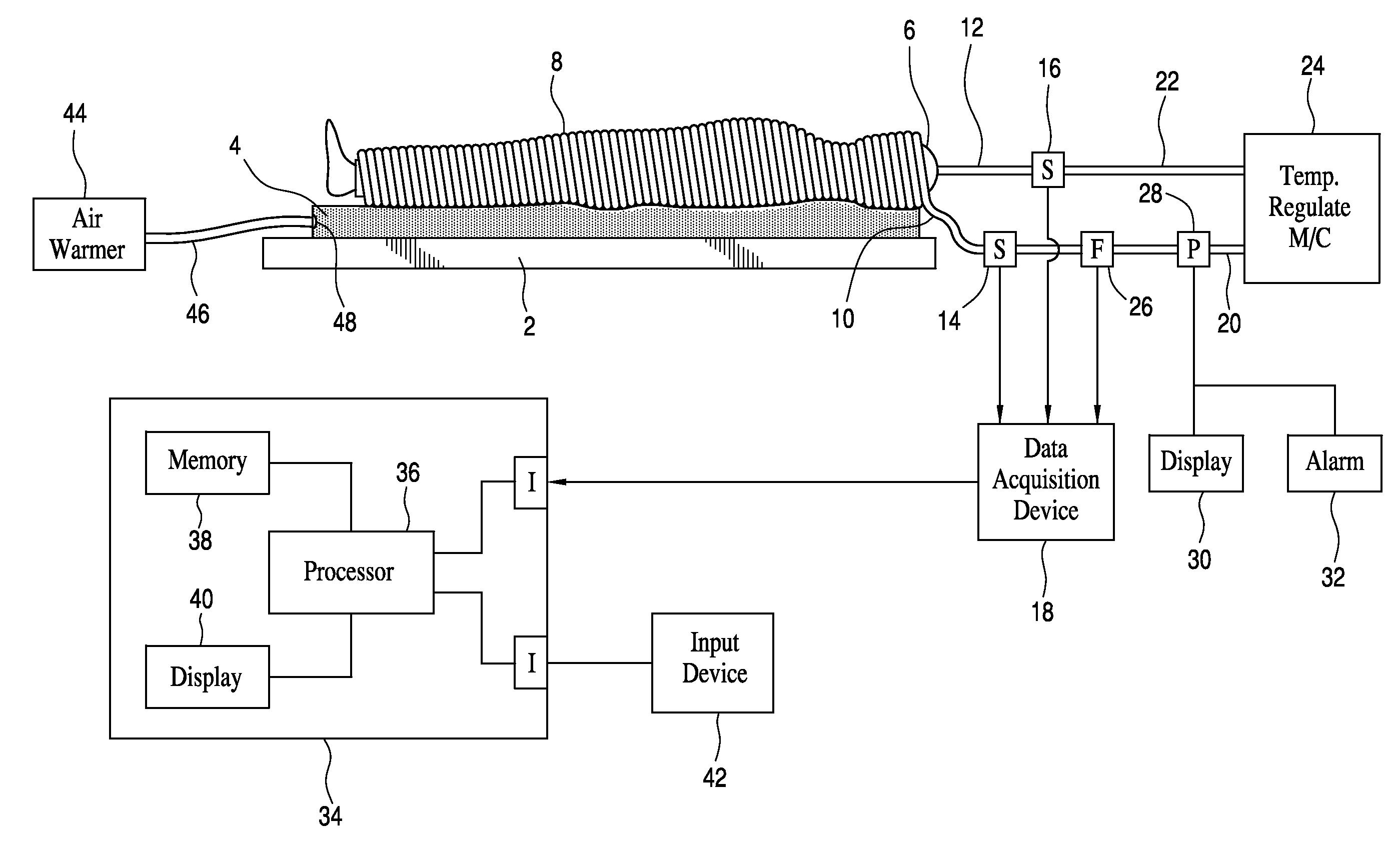 Method to determine heat transfer efficiency of a heating device and system therefor