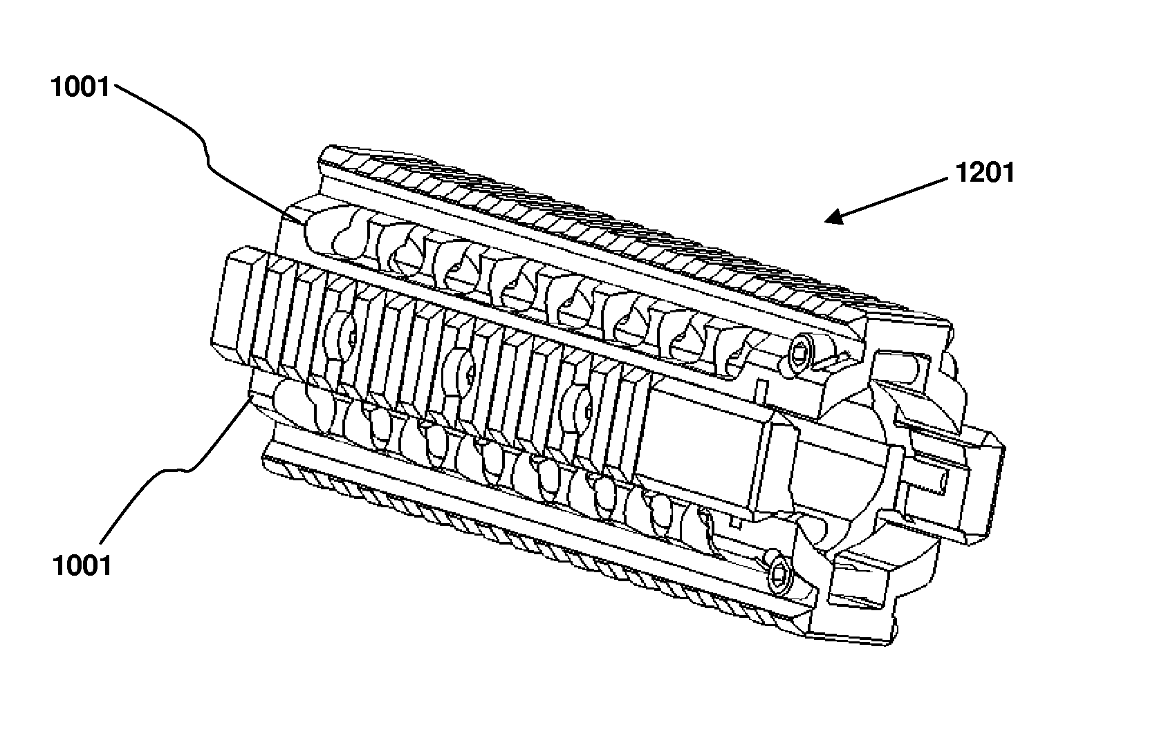 Two piece rail system for firearm