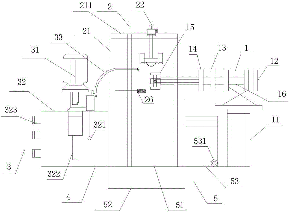 Cleaning machine for cylinder barrel of oil cylinder