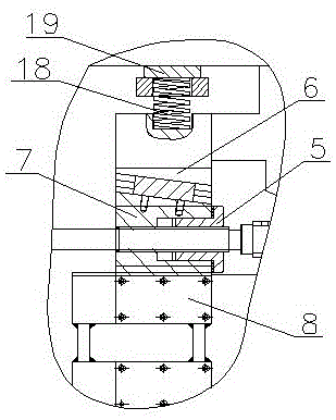 Blade gap adjusting and locking mechanism for plate shearing machine