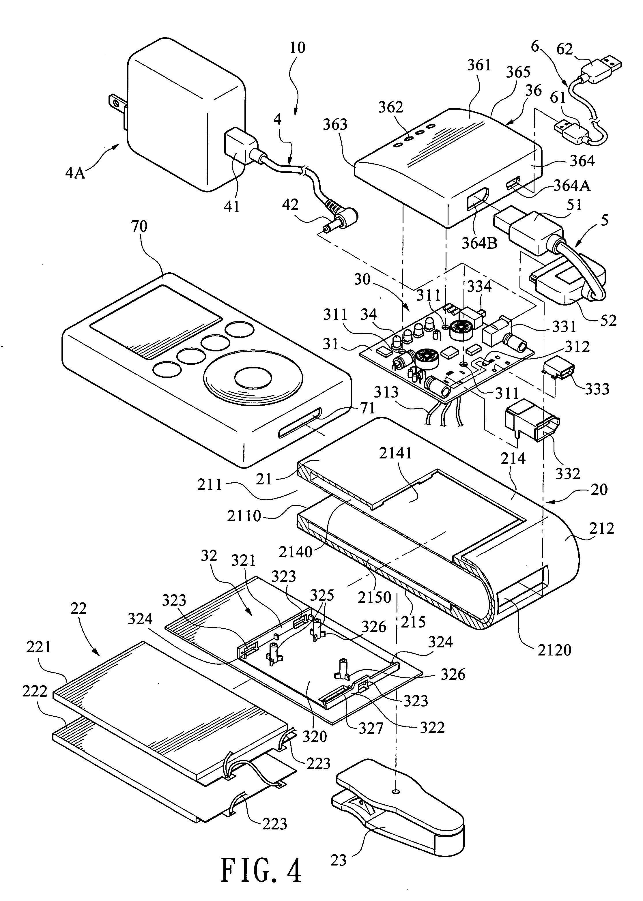 Portable power supply with computer port