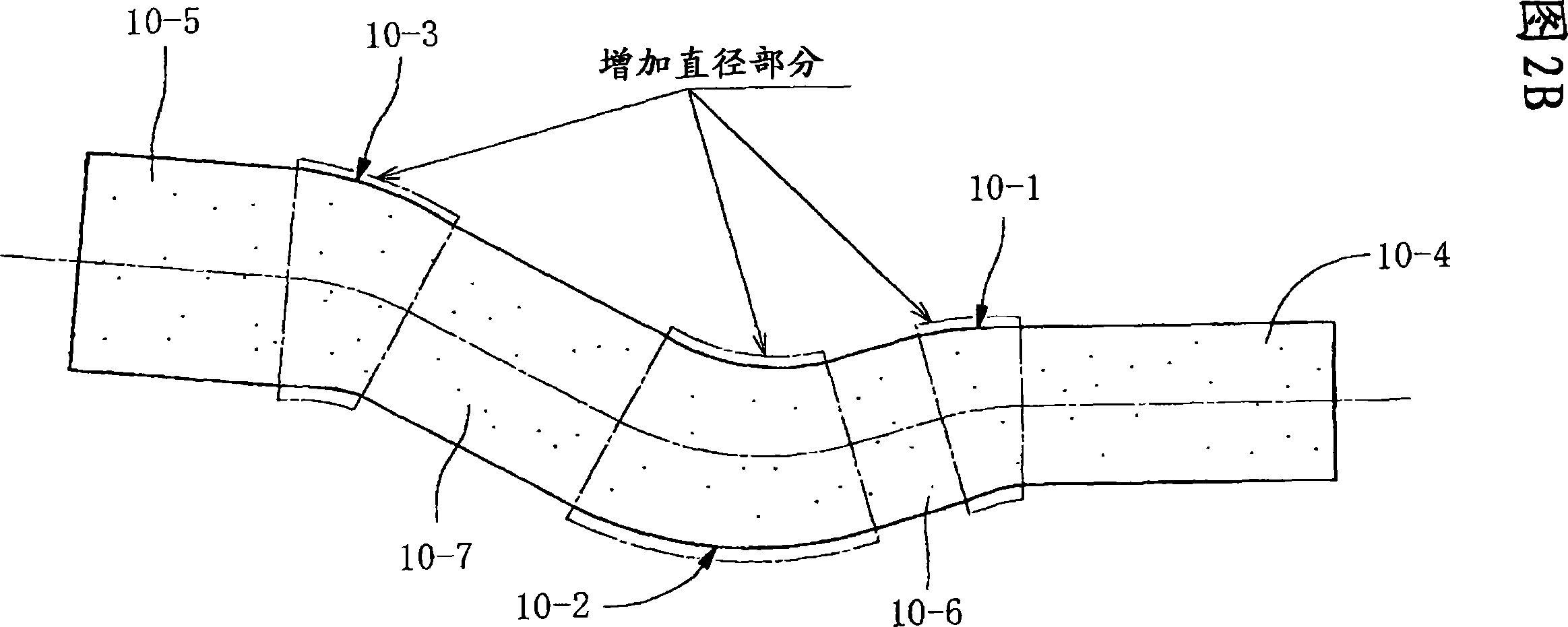 Resin composite hose of curved shape and method for producing the same