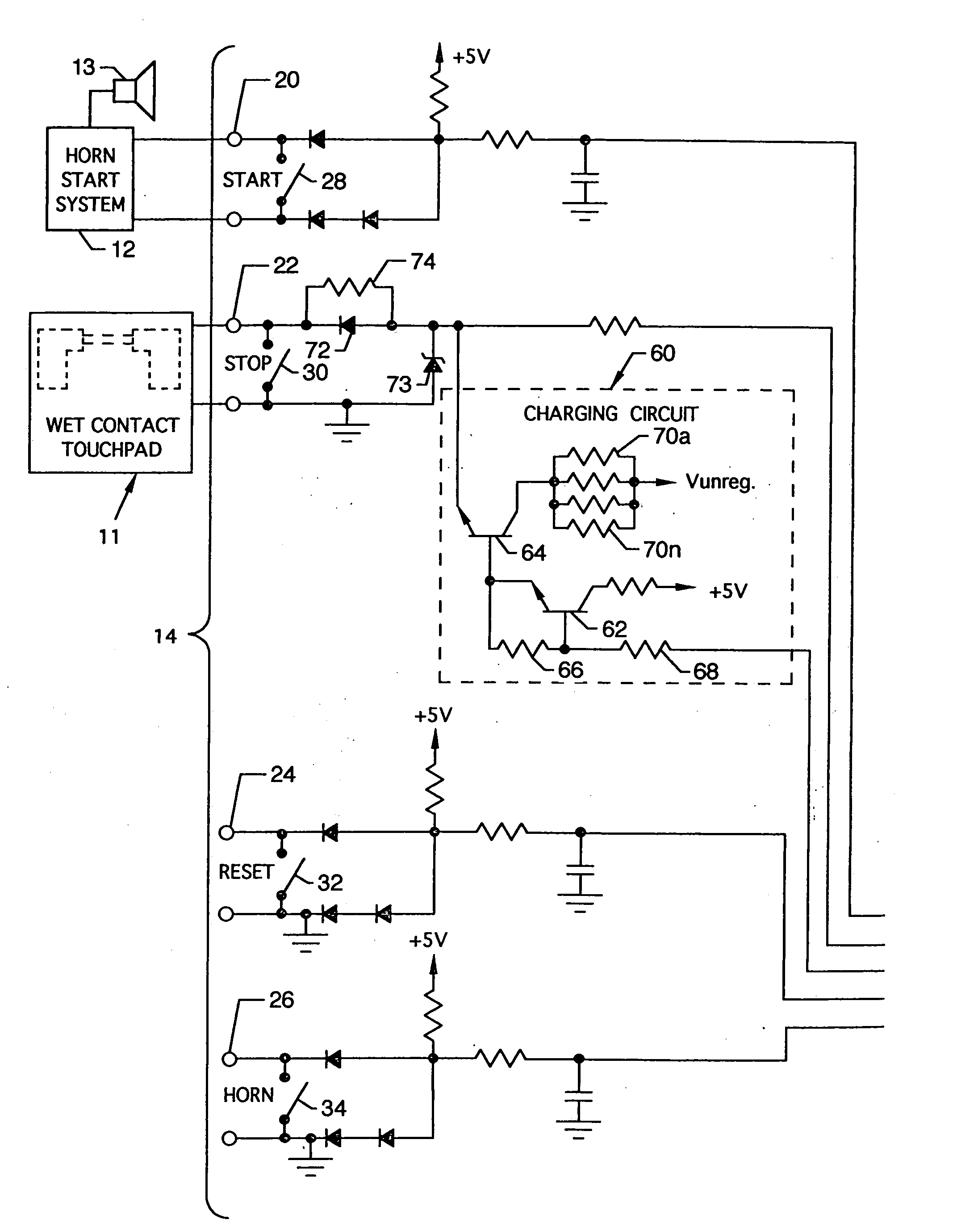 Method and apparatus for monitoring wet contact touchpads