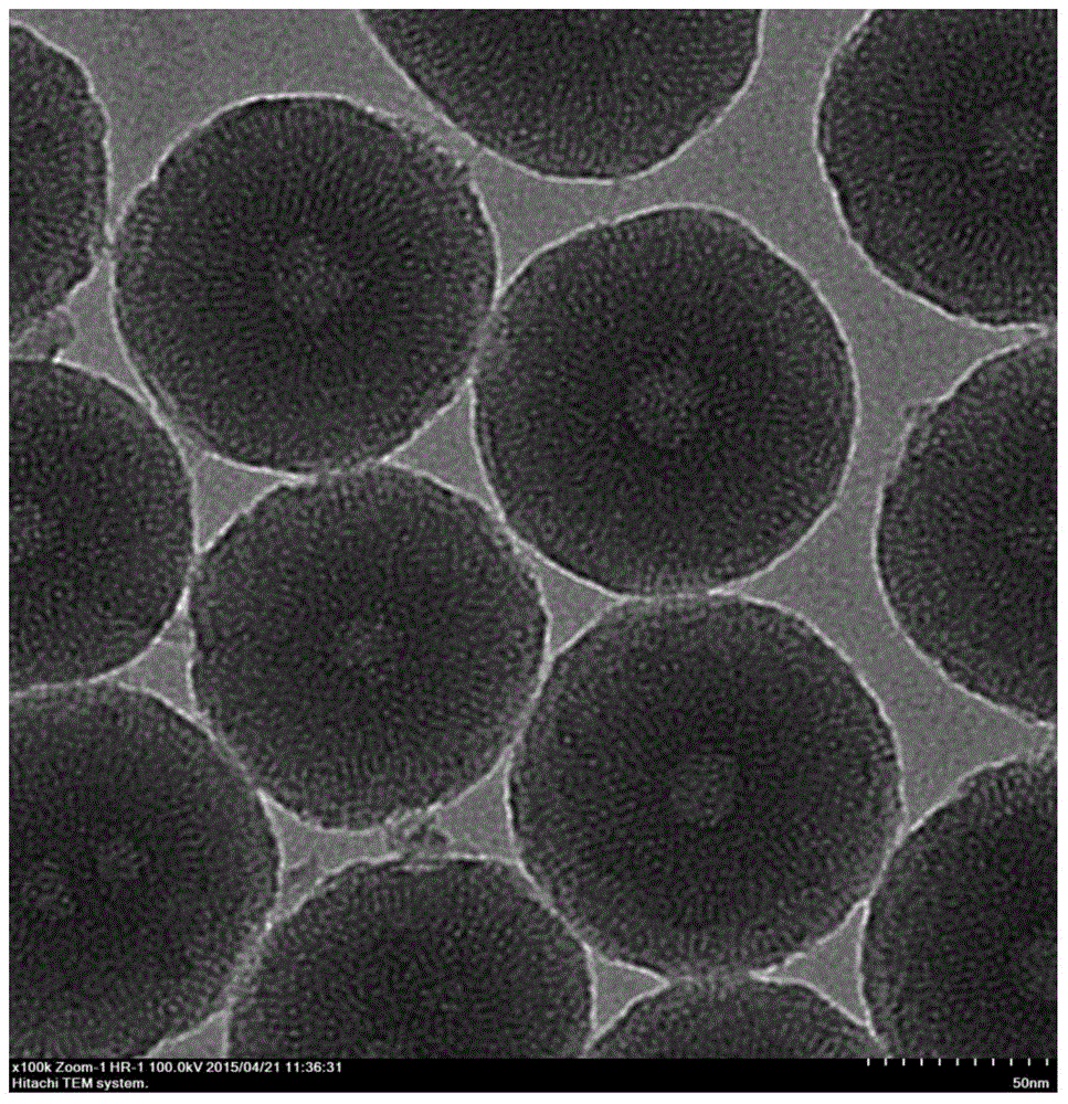 Ordered mesoporous organosilica hollow sphere prepared by one-step method and preparation method thereof