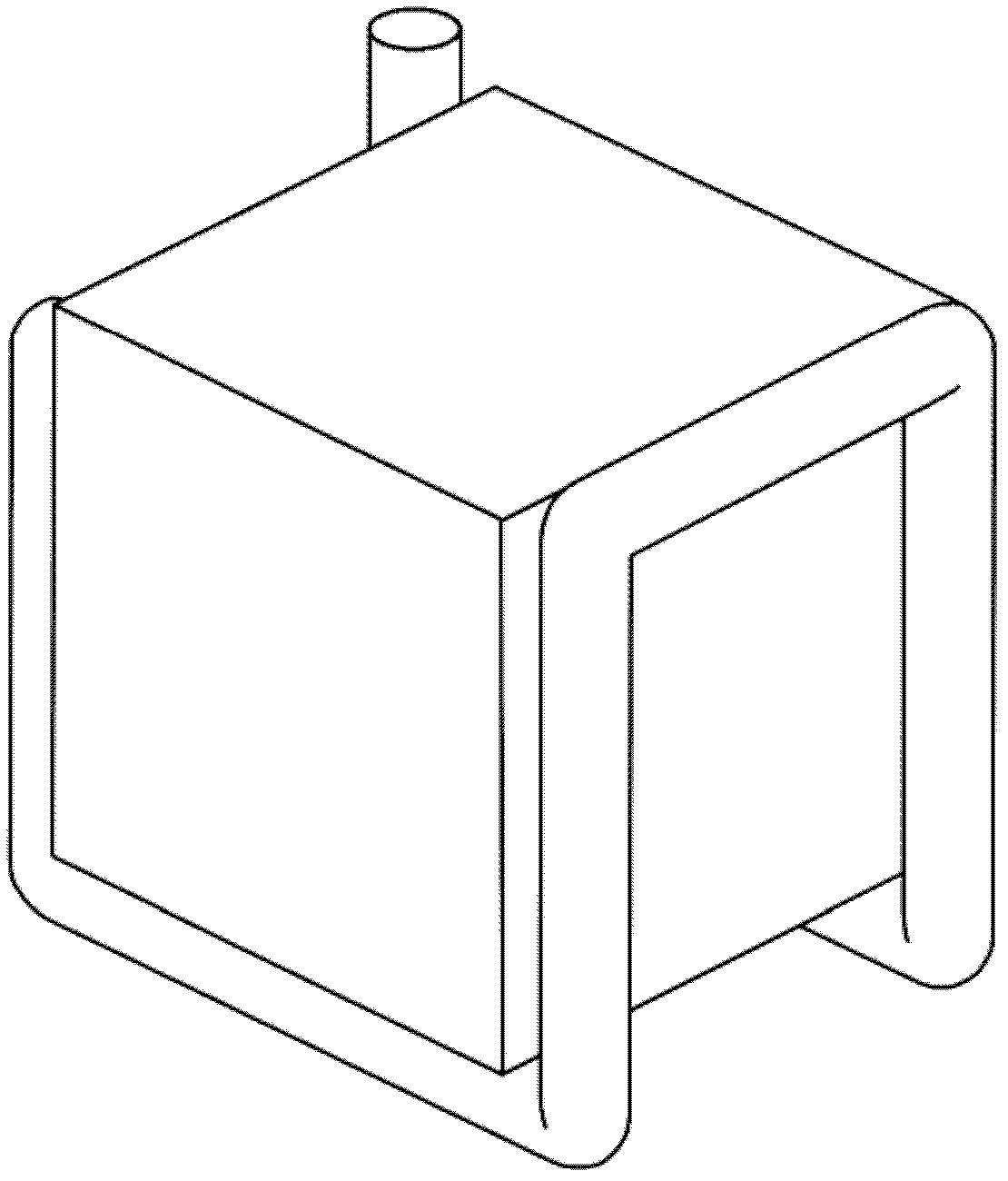 Thin-wall deep diving pontoon capable of automatically realizing internal and external pressure balance