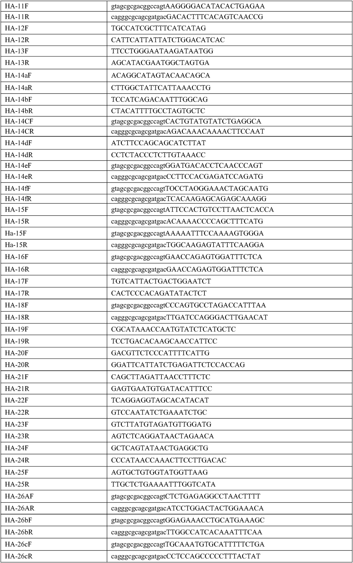 One group of primers for detecting FVIII/FIX gene mutations of patient with hemophilia and application of one group of primers