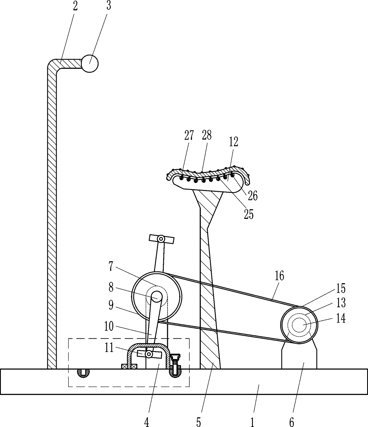 Indoor crotch exercising equipment for gynaecology and obstetrics before parturition