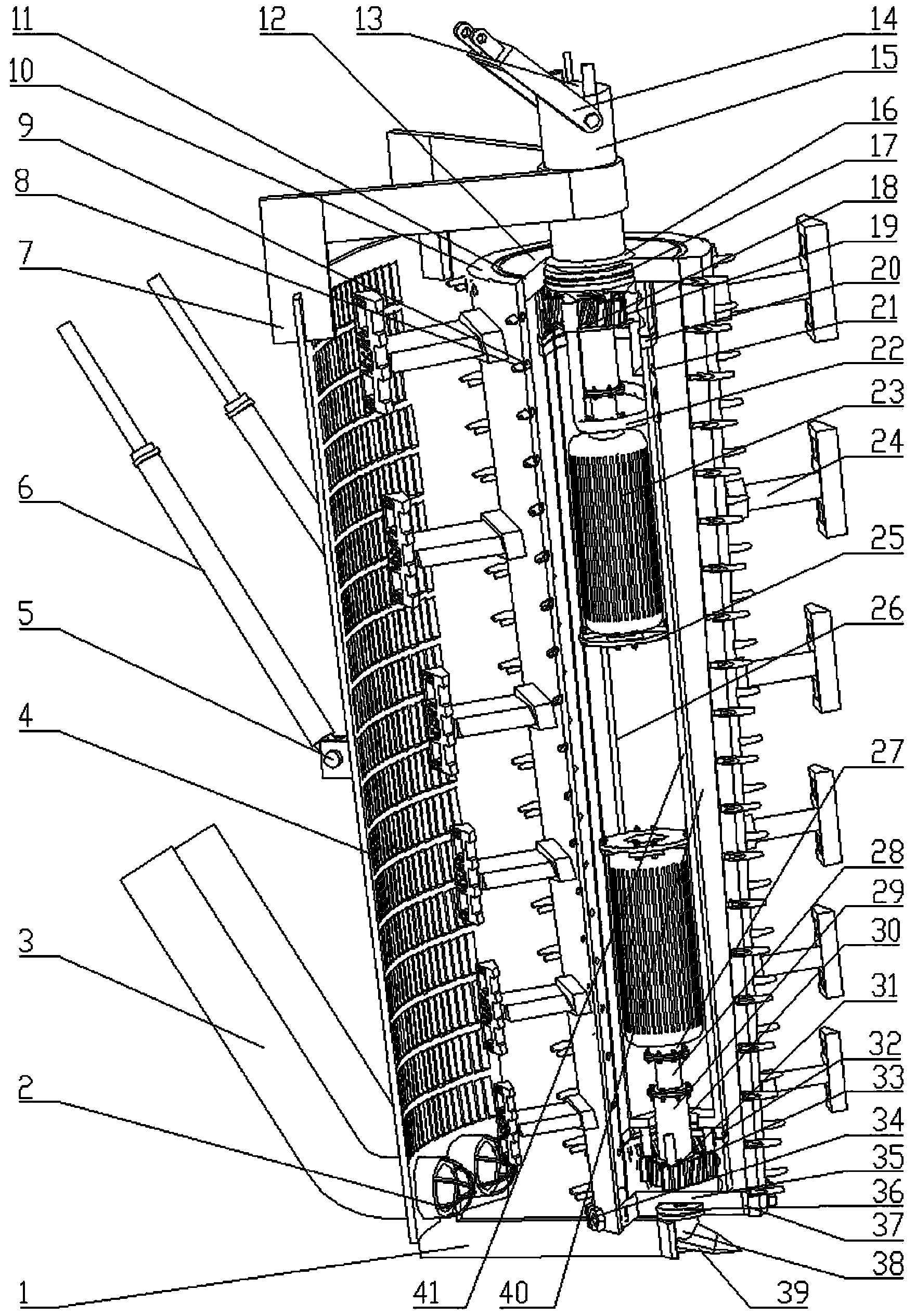 Submarine pipeline laying machine and hydraulic jetting combined rotating ditcher for 500-meter deep hardpan