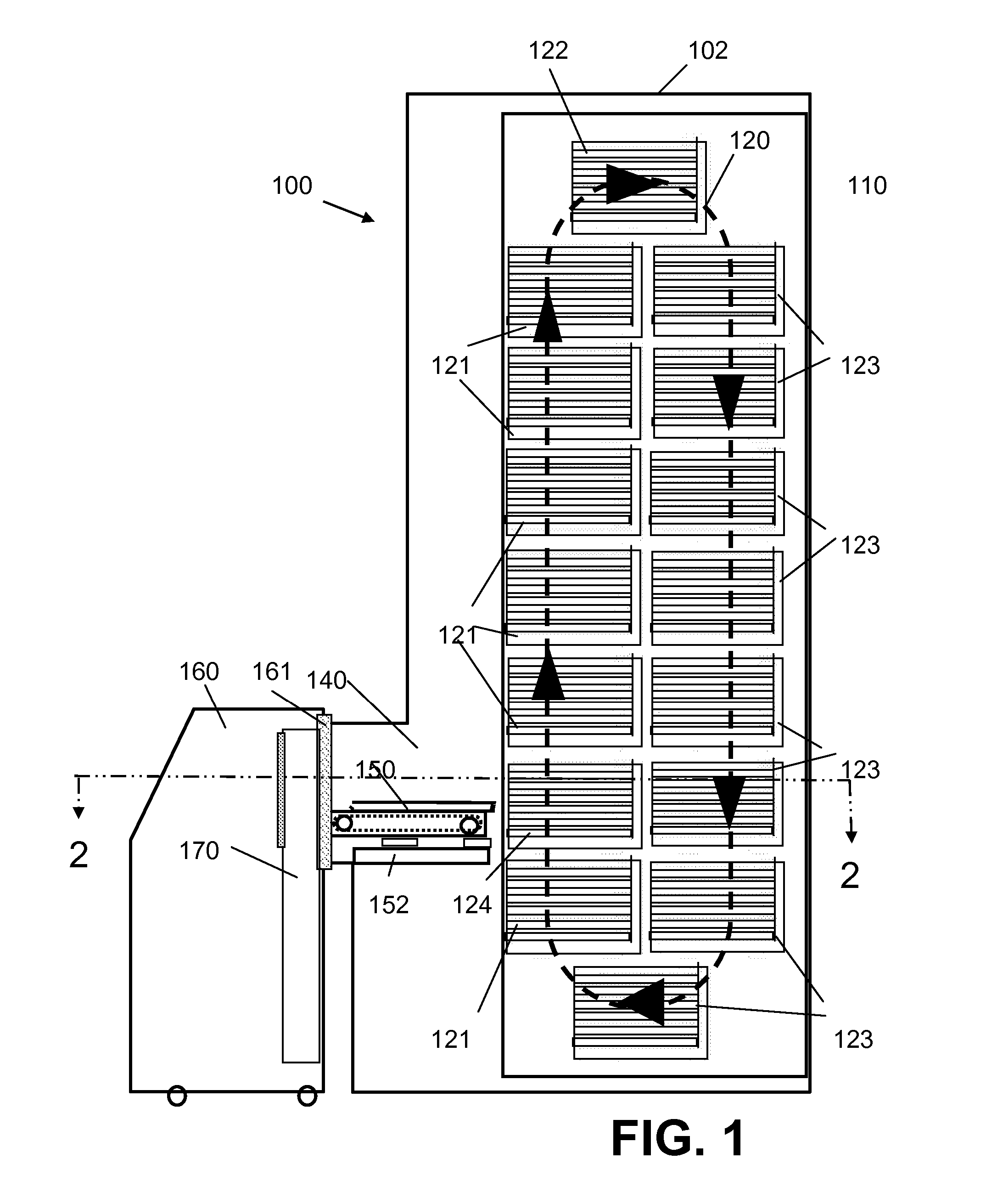 System and method for selectively extracting individual vials from an array of vials within a rack