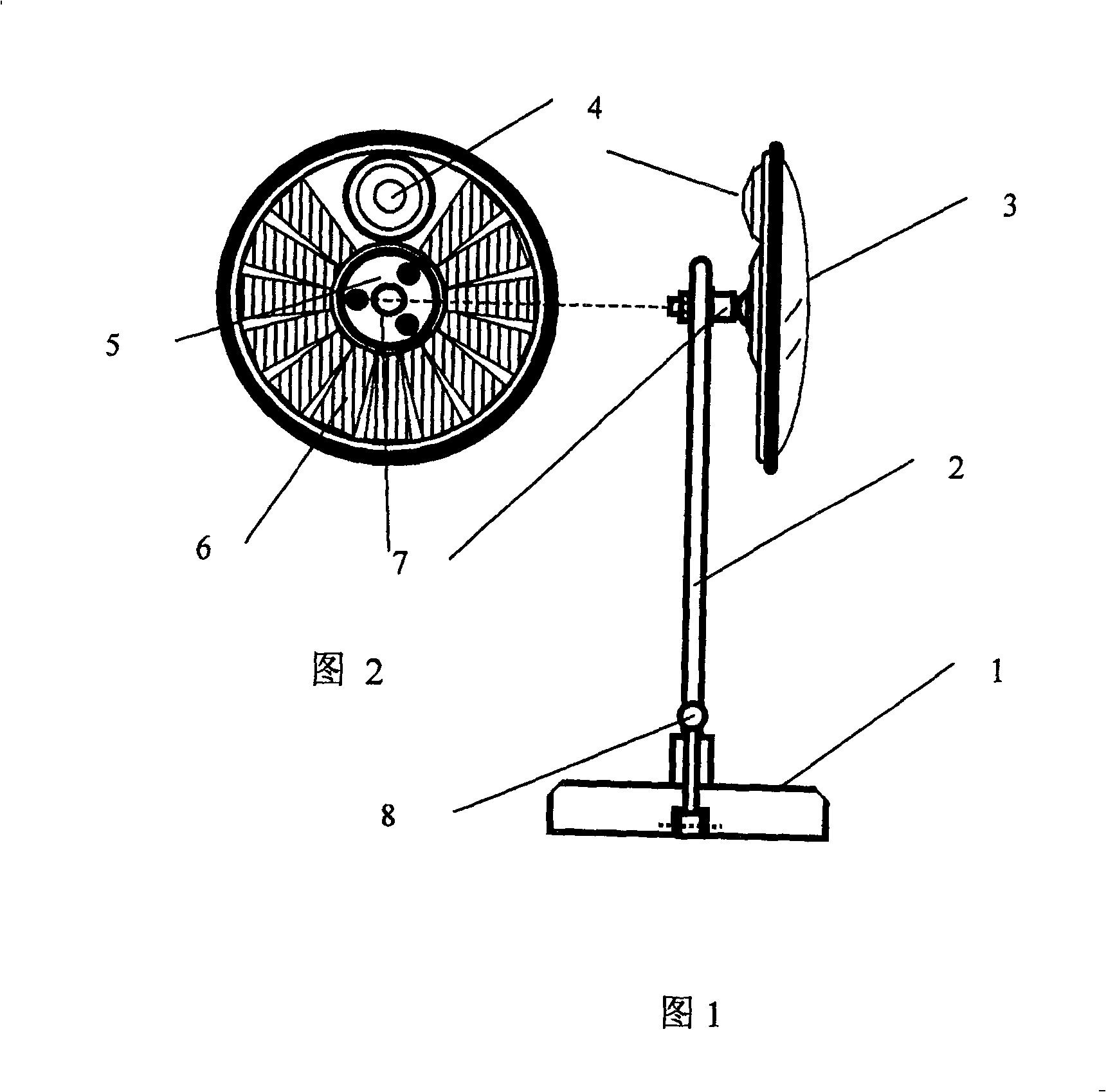 Solar energy flashing width indicating movable rear-vision mirror device