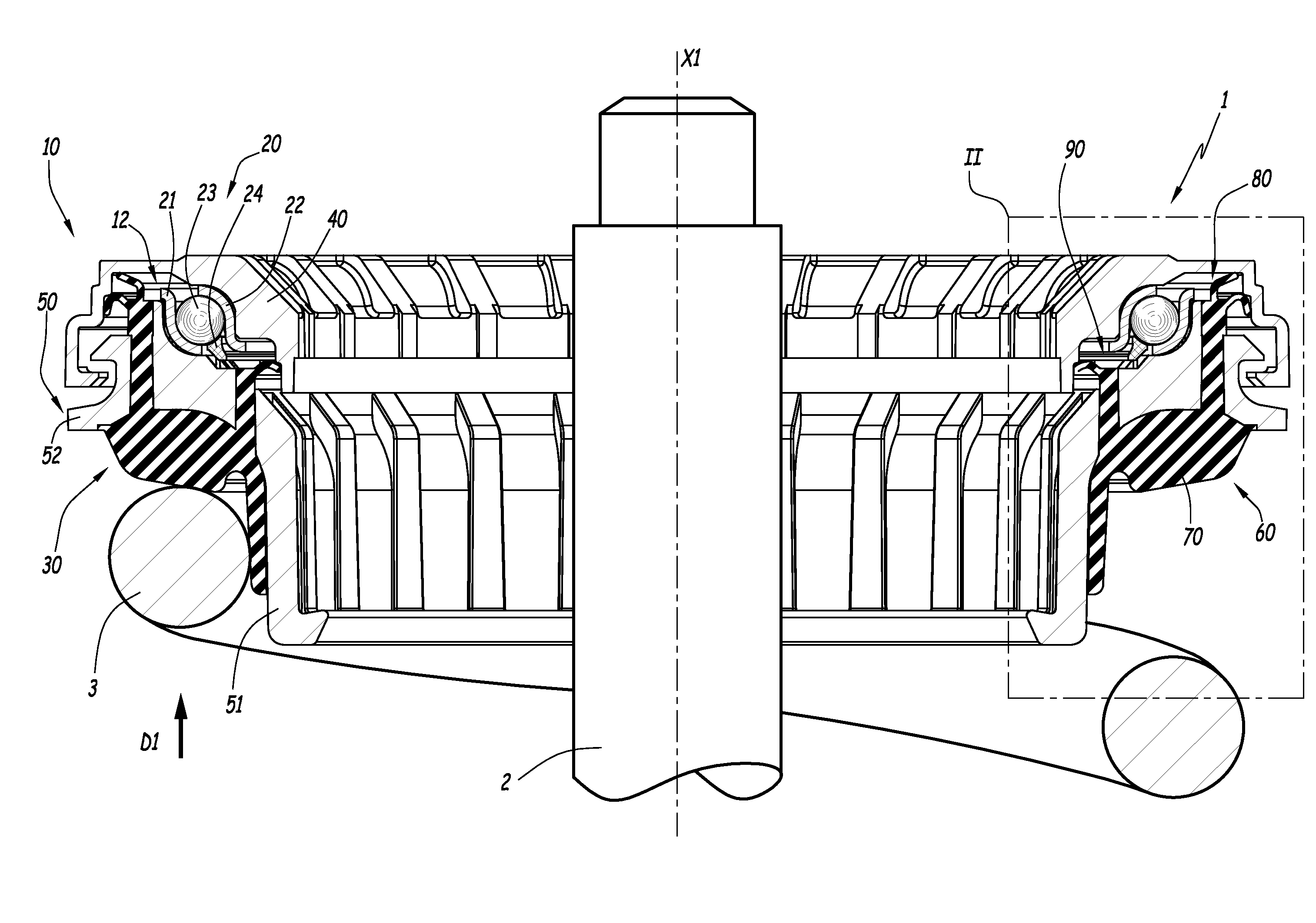 Suspension bearing device, motor vehicle equipped with such a suspension bearing device and manufacturing method