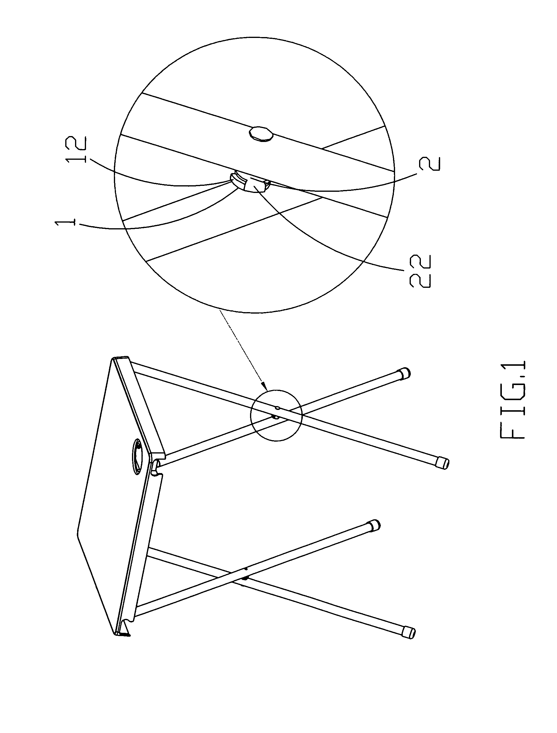 Foldable furniture with retention structure