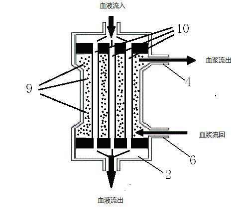 Device and method for eliminating pathogens in blood