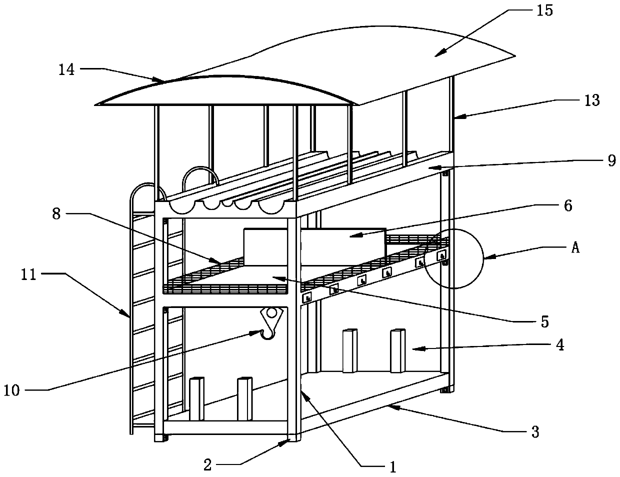 Stacking rack for building material management