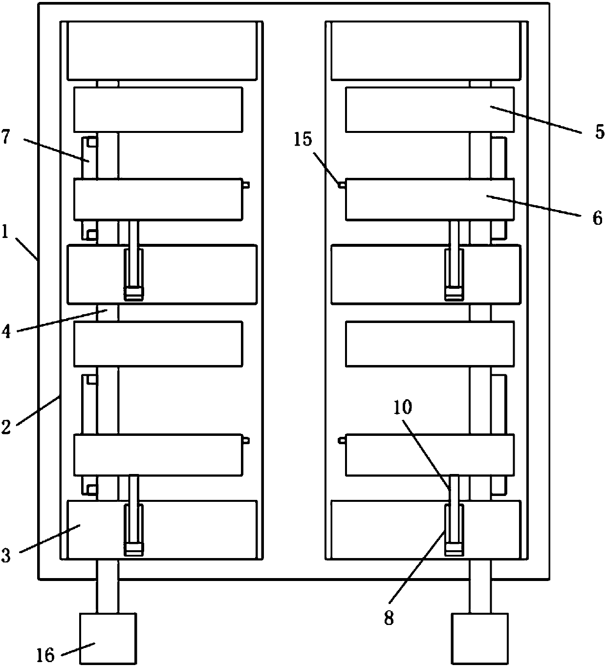 Leg fixing device for milking cows