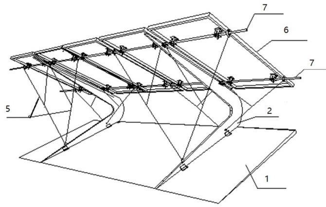 Flexible photovoltaic support damping device