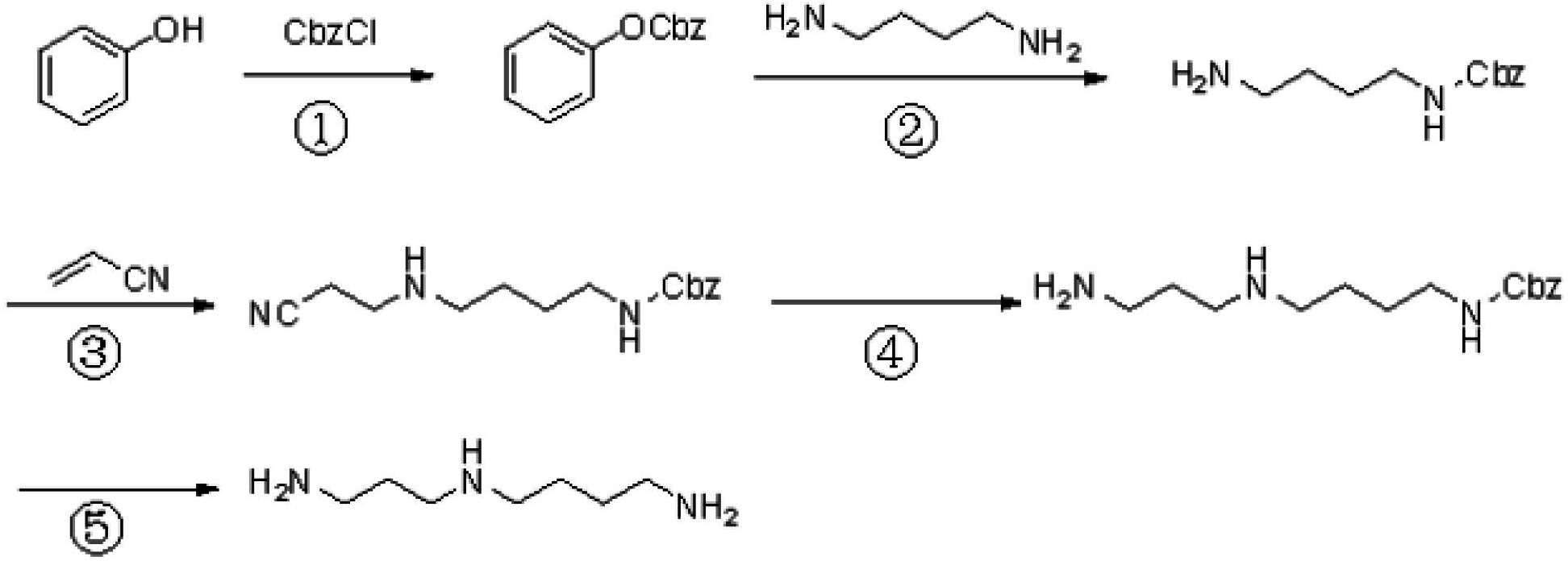 Synthesizing method of spermidine