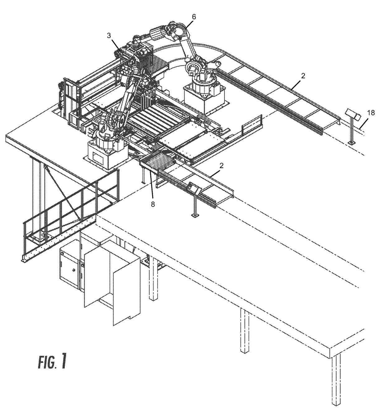 Stacking apparatus and method of multi-layer stacking of objects on a support