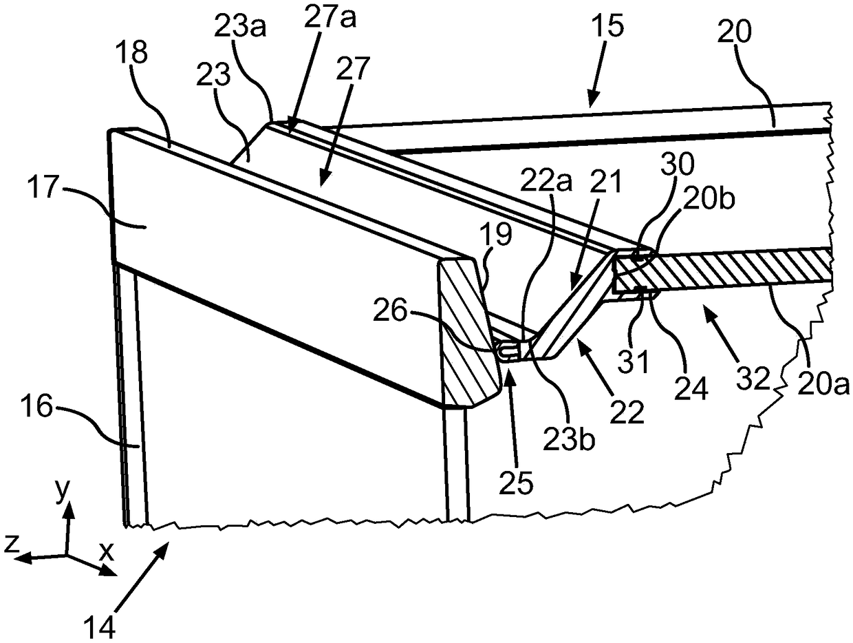 Domestic refrigeration appliance with specific front-side lowering segment of a compartment floor