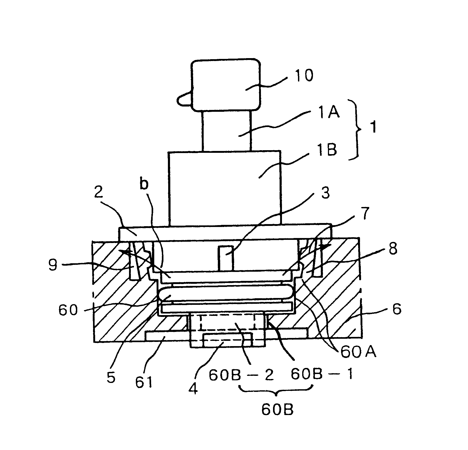 Sensor mounting structure and semiconductor pressure sensor for motor vehicles