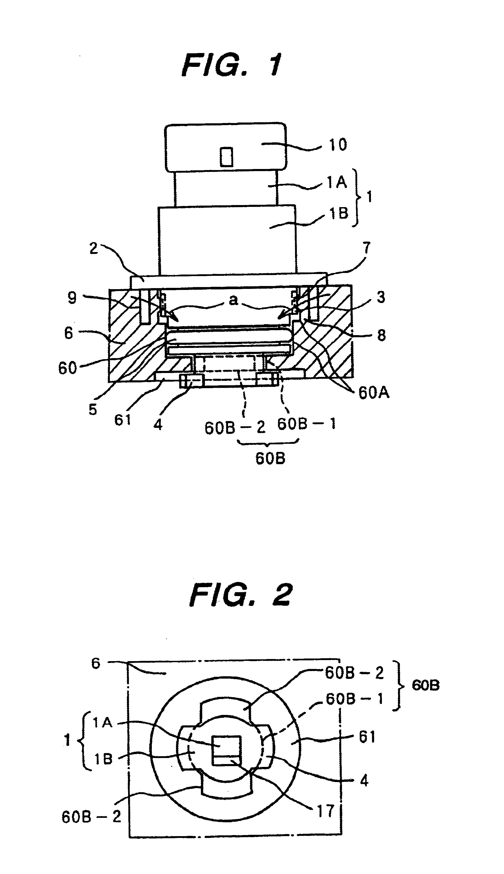 Sensor mounting structure and semiconductor pressure sensor for motor vehicles