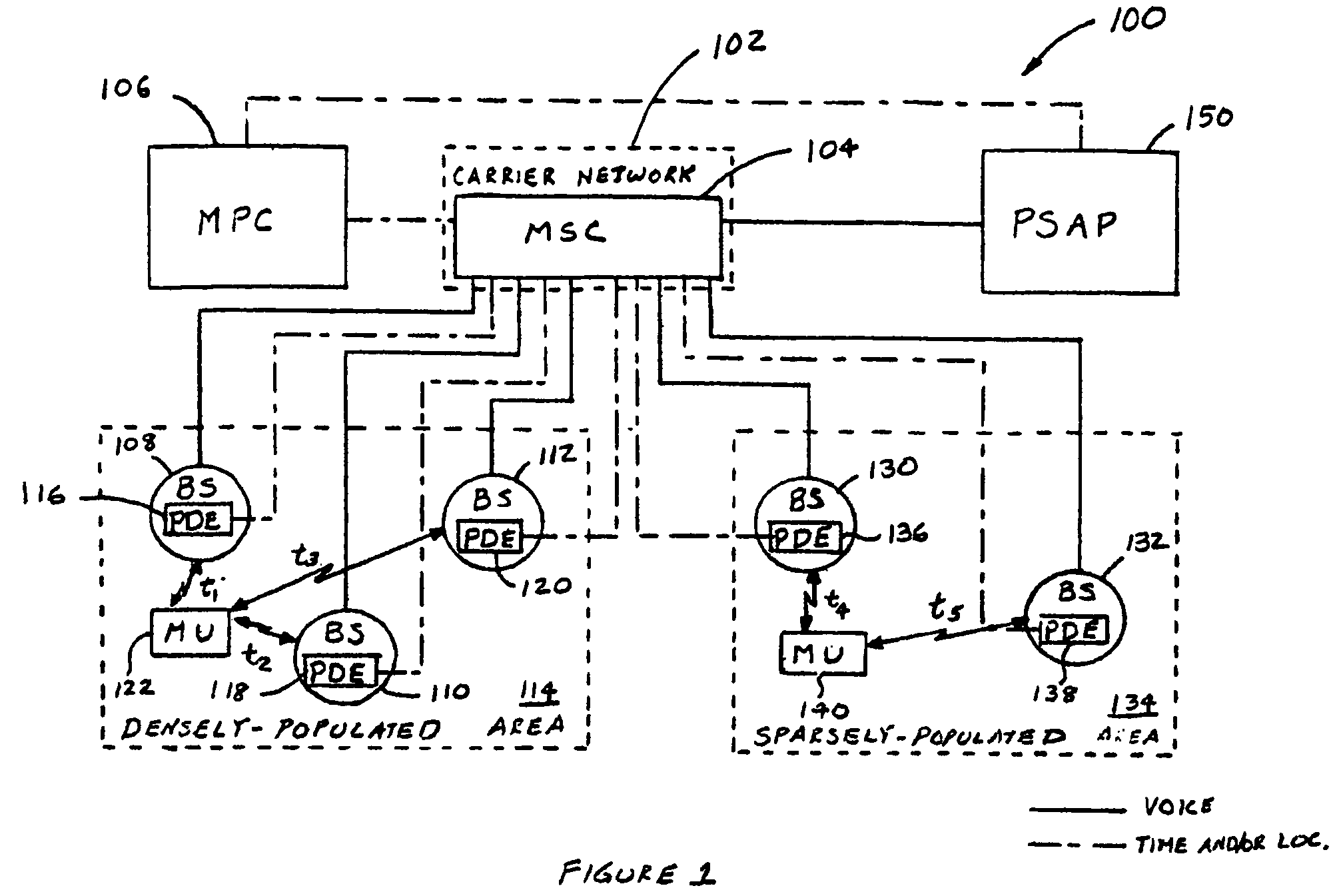 System and method for determining a location of an emergency call in a sparsely-populated area