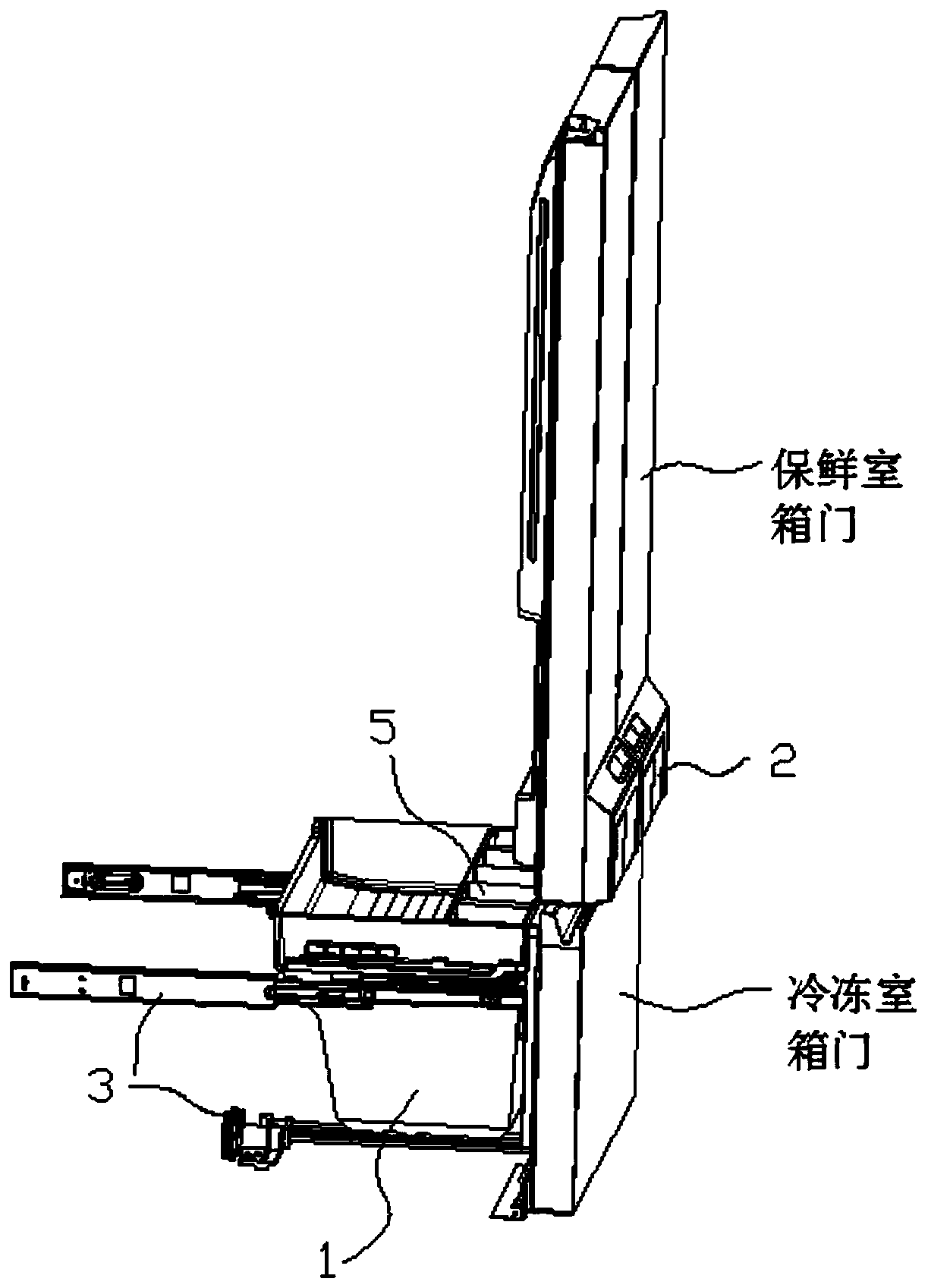 Food defrosting device on refrigerator