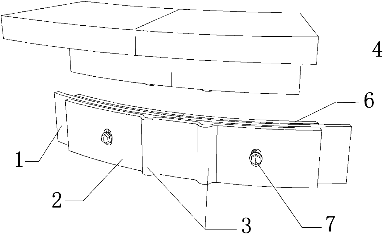 Arc surface decorative panel installation structure