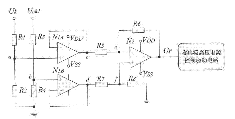 Technology for sampling suspension high voltage of depressed collector of traveling wave tube and implementation method of technology