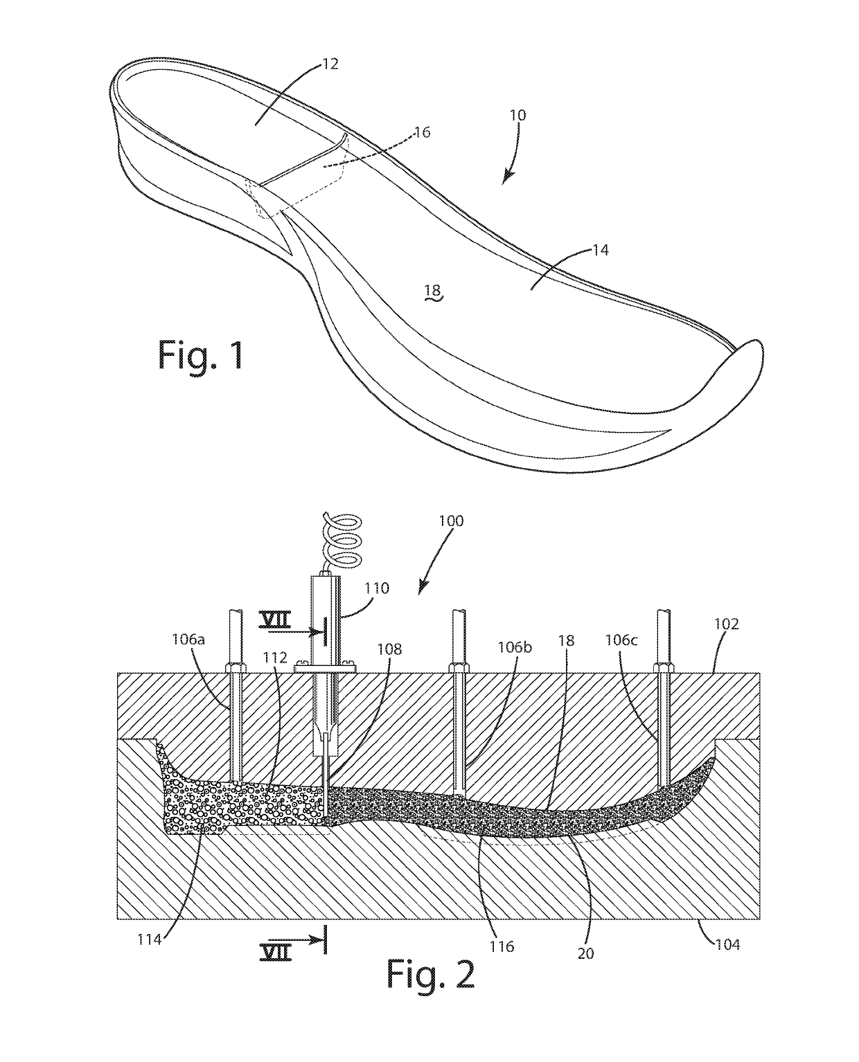 Method and apparatus for manufacturing footwear soles