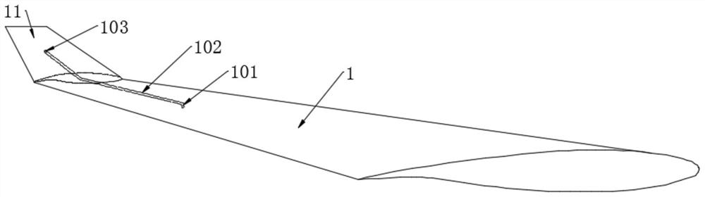 Structure for enhancing vortex surfing, wing and aircraft