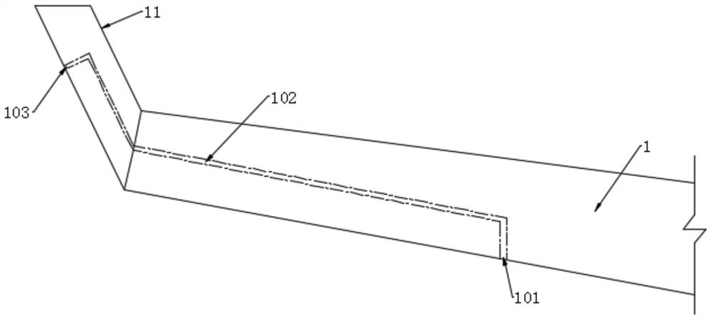 Structure for enhancing vortex surfing, wing and aircraft