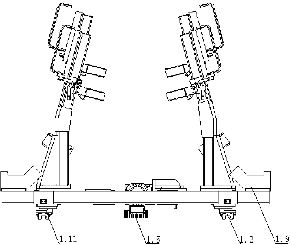 Special offline conveying device for automobile side body parts and components