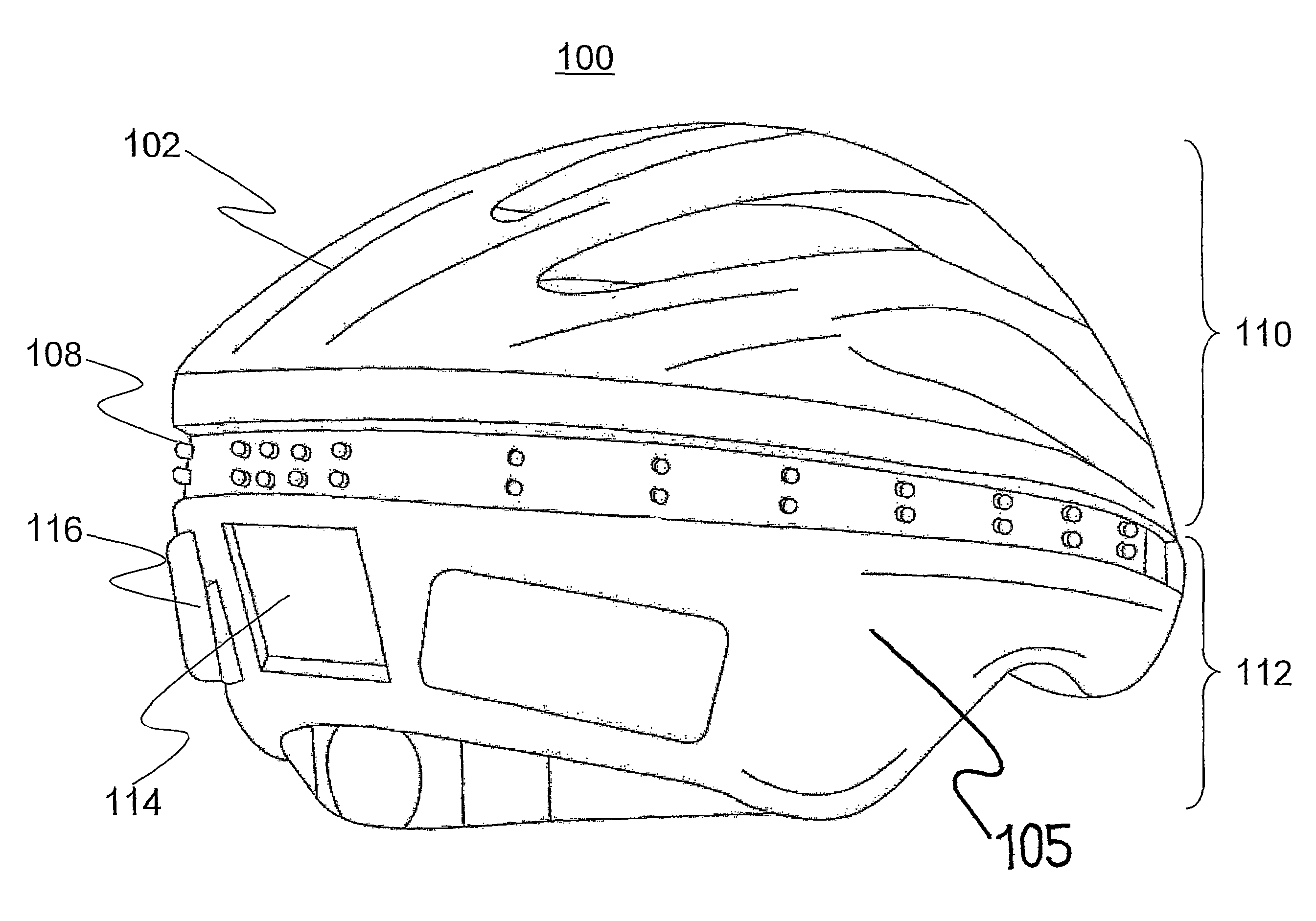 Illuminated helmet with programmable lamps and proximity sensor