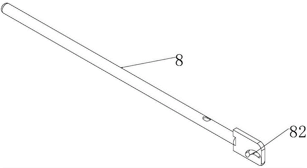 Battery disassembling pole group detaching device with vertical guiding function