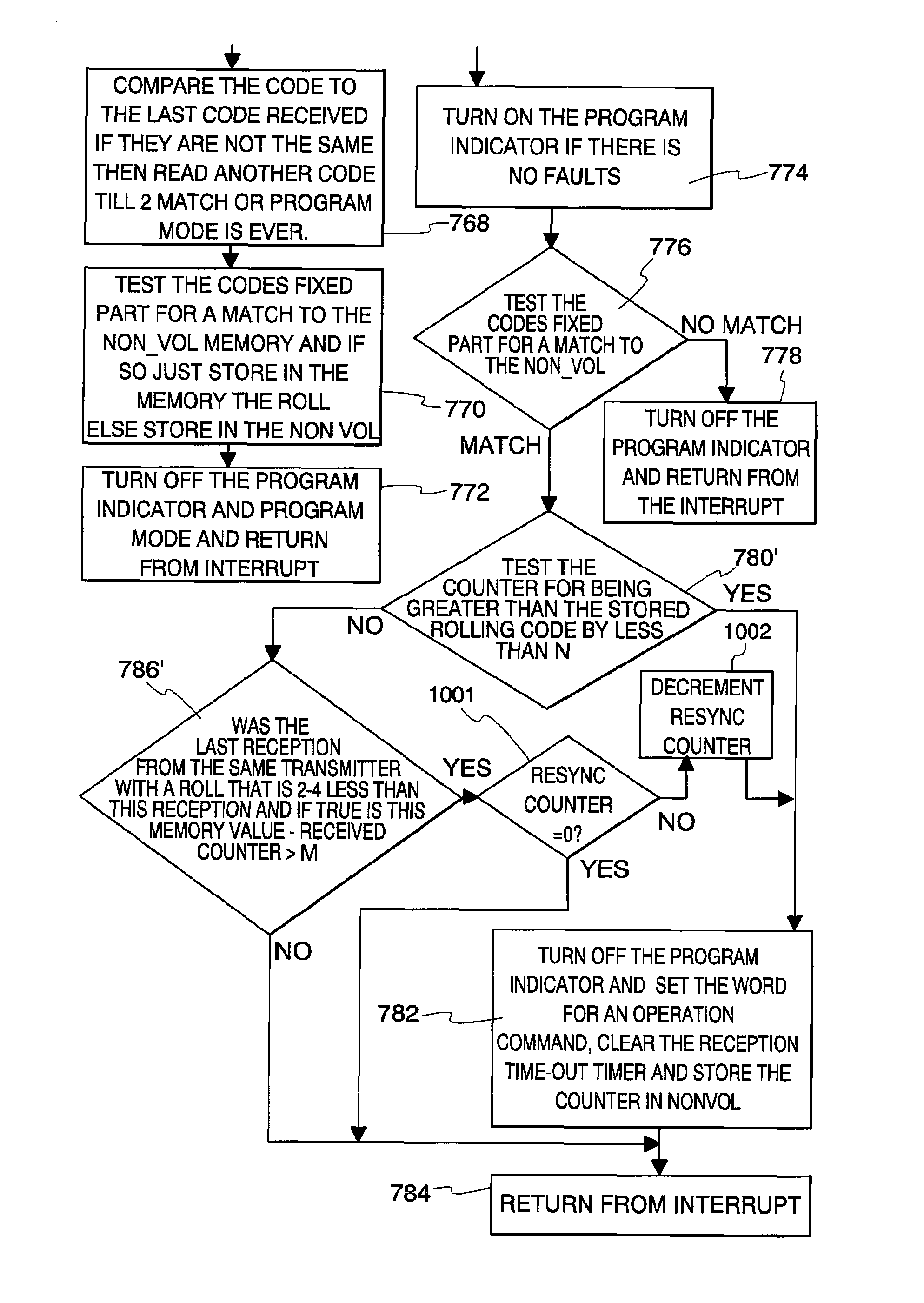 Rolling code security system