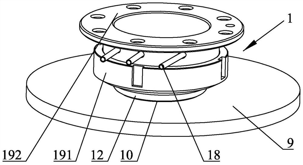 Air bag polishing head mechanism capable of adjusting pressure in sections and air bag polishing device