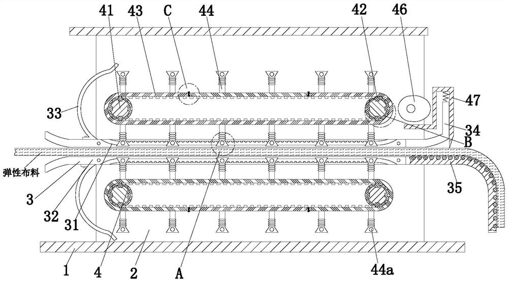 A method for cutting elastic fabrics to length