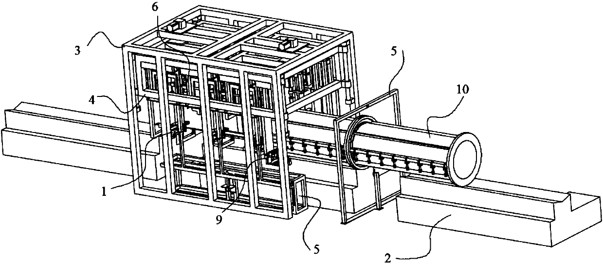 Mold compounding system adapting to pipe pile molds of multiple specifications