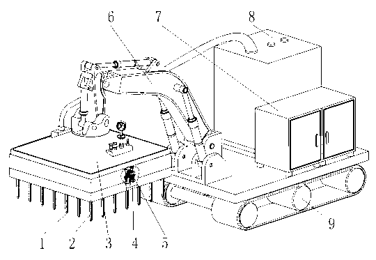 Synthetic system for killing soil root nematode by heat injection in root position