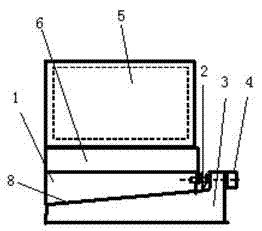 Laser displacement transducer mounting support provided with adjusting and self-calibrating structure