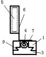 Laser displacement transducer mounting support provided with adjusting and self-calibrating structure