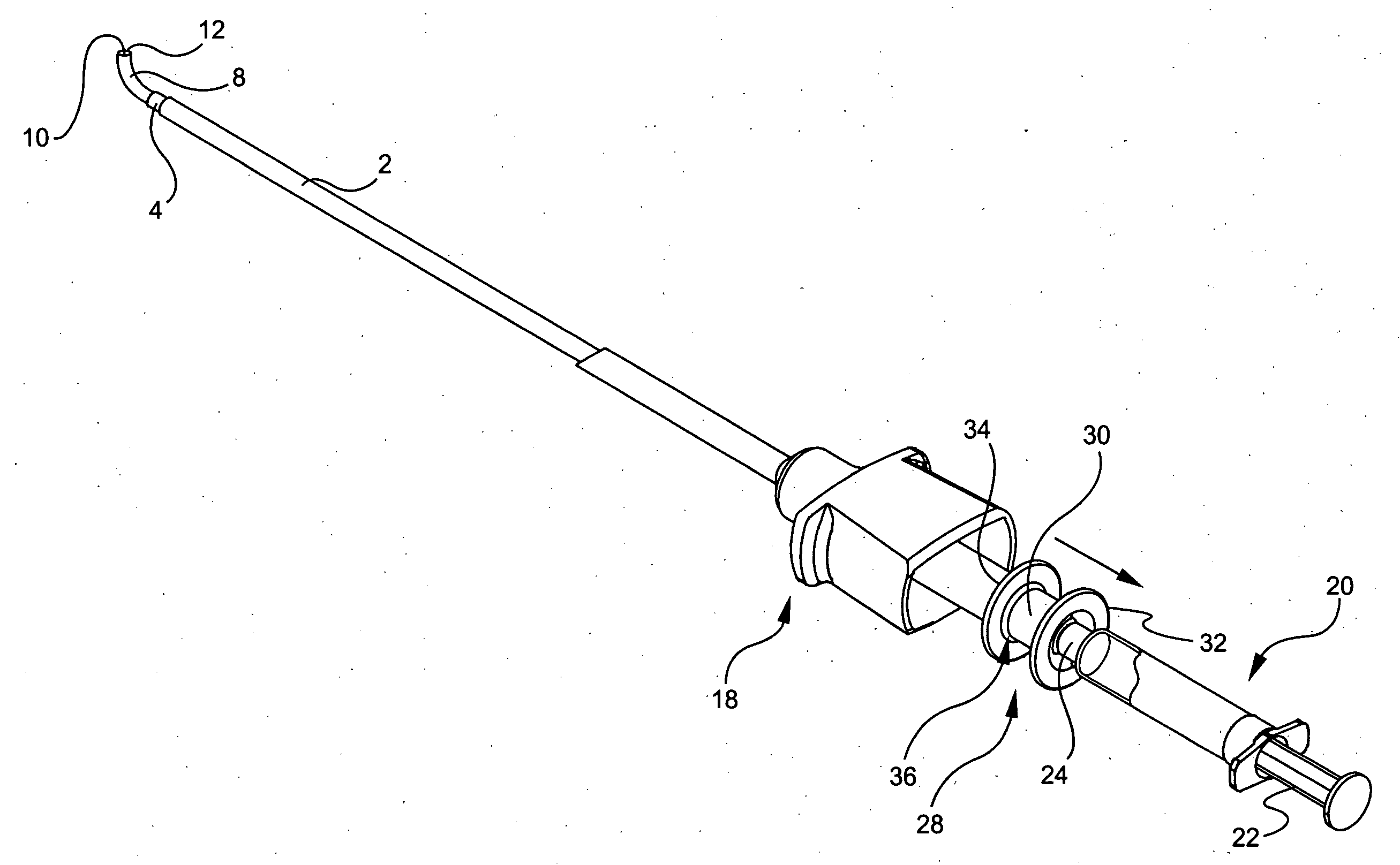 Articulating laparoscopic device and method for delivery of medical fluid