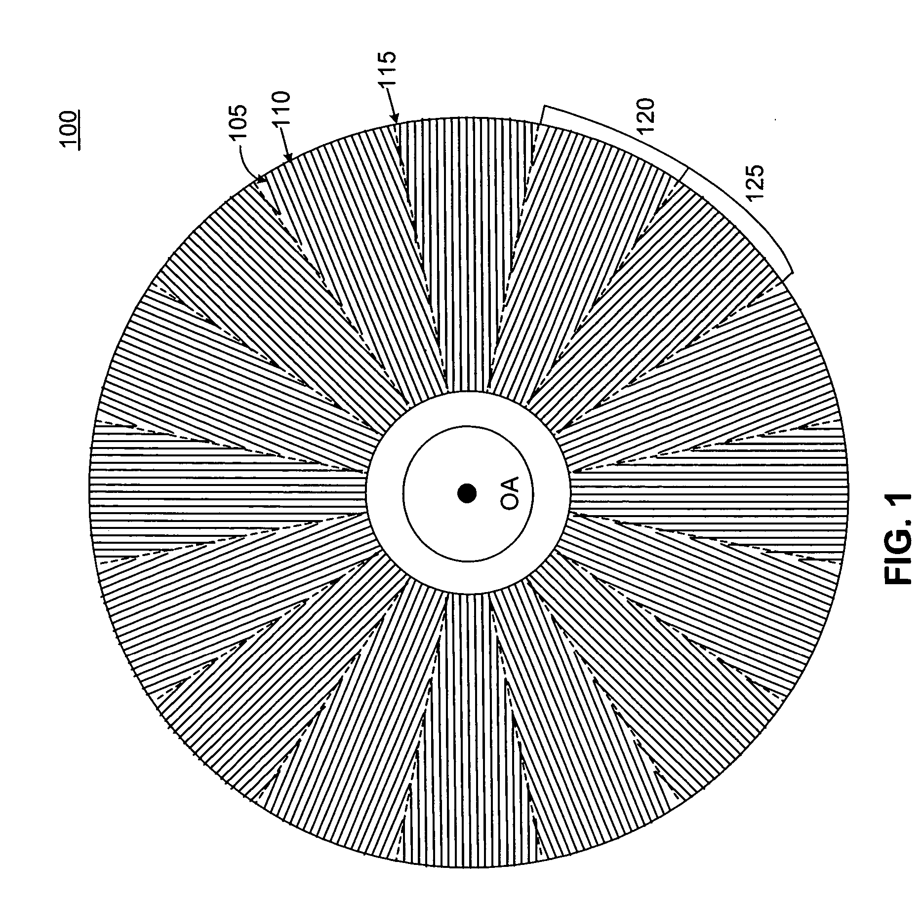 Patterned grid element polarizer