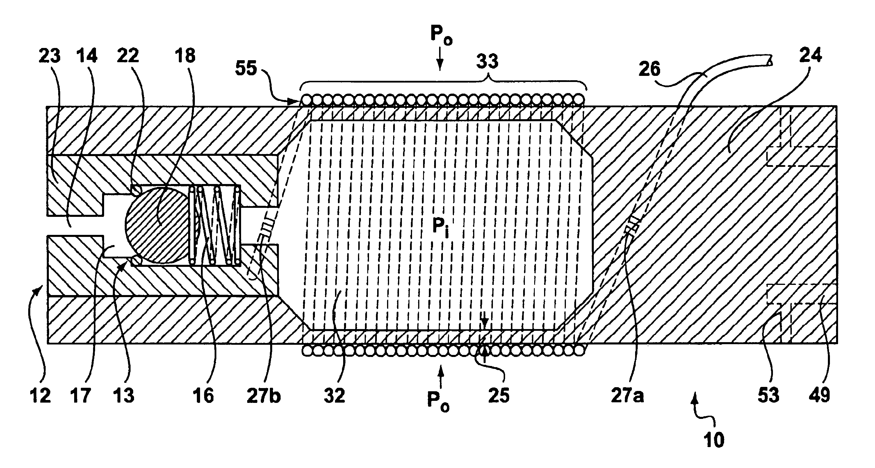 Pressure compensated hydrophone