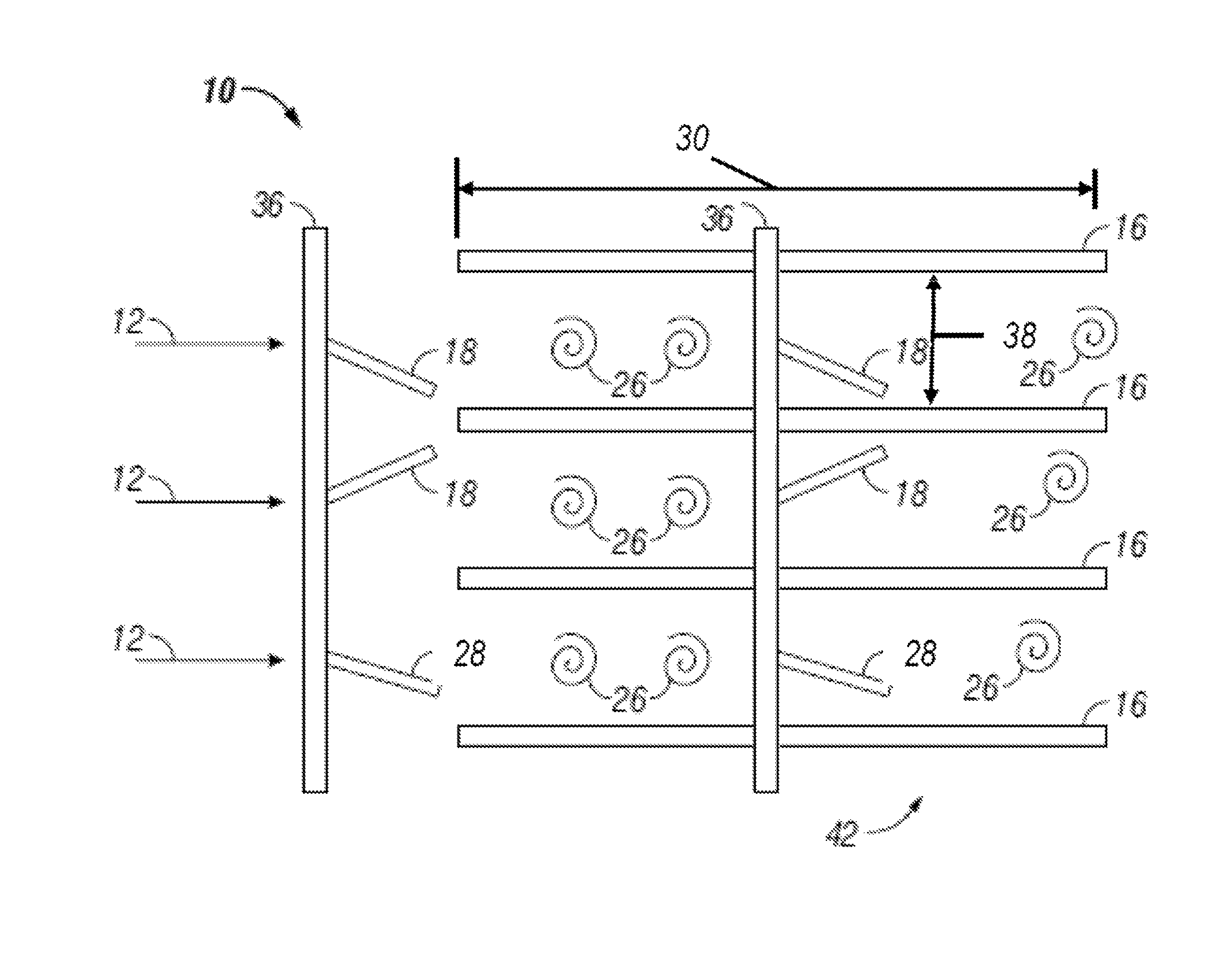 Active structures for heat exchanger