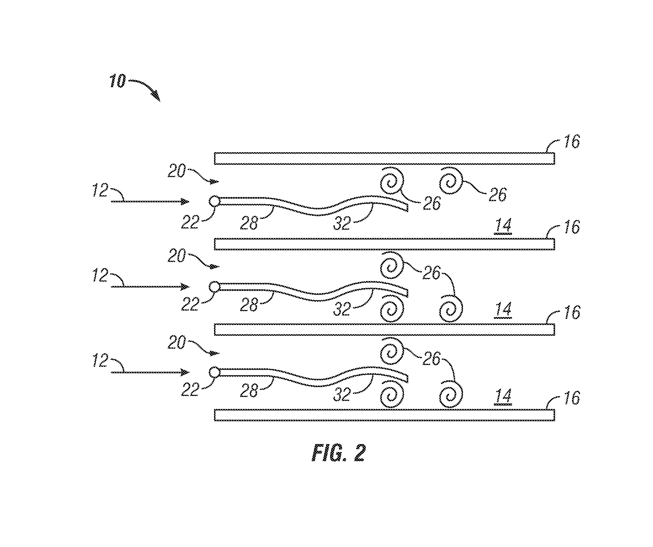 Active structures for heat exchanger